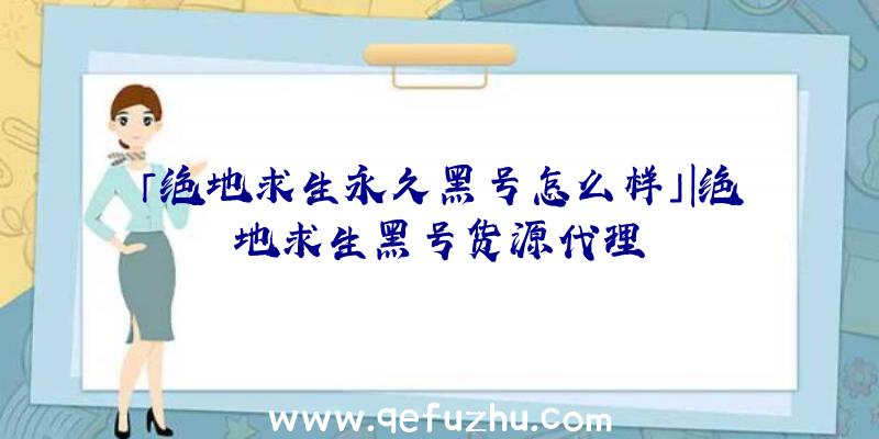 「绝地求生永久黑号怎么样」|绝地求生黑号货源代理